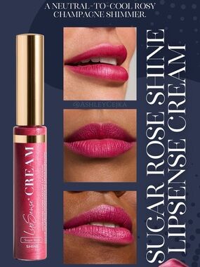LipSense Sugar Rose Shine Cream Lip Color — Rose